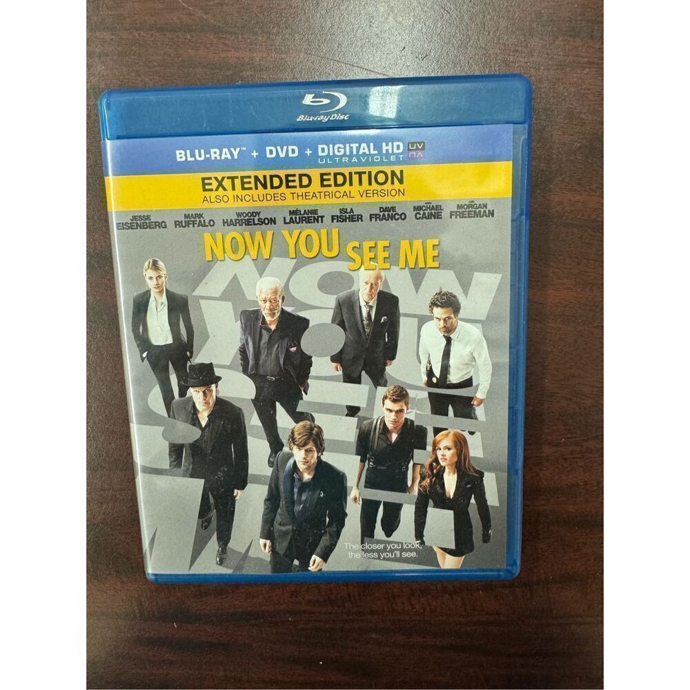 Now You See Me Extended Edition Blu-Ray and DVD Movie